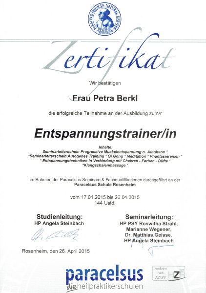 Ich bin zertifiziert