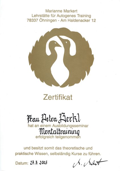 Ich bin zertifiziert